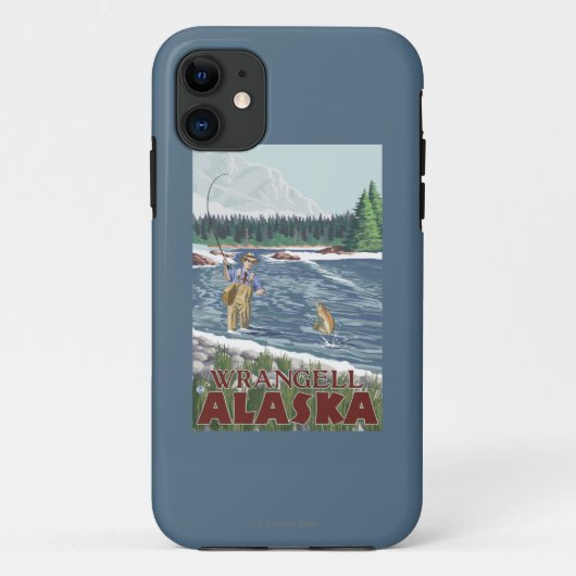 Wrangell、アラスカ-はえの漁師 Case-Mate iPhoneケース (裏面)