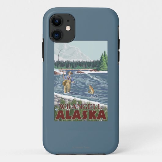 Wrangell、アラスカ-はえの漁師 Case-Mate iPhoneケース (裏面)