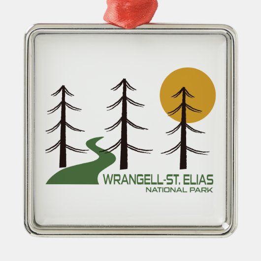 Wrangell-St. Elias National Park Trail メタルオーナメント (正面)