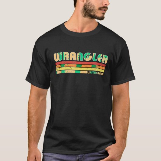 WRANGLERタイおもしろいトルパーソナライズされた職業誕生 Tシャツ (正面)