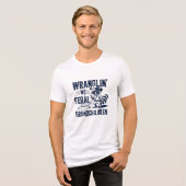 Wranglin My Feral Grandchildren Cowboy Racccoon  トライブレンドＴシャツ (正面全面)