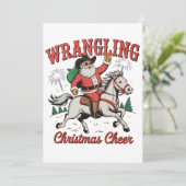 Wrangling Christmas Cheer Cowboy Santa Country シーズンカード (スタンド正面)