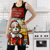 Wrapped Christmas Puppy Apron エプロン