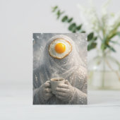 Wrapped in Bubble Surreal Breakfast Fried Egg  ポストカード (スタンド正面)