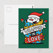 Wrapped in Love Christmas ポストカード (正面/裏面)