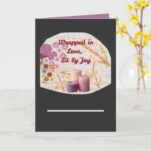  Wrapped in Love, Lit by Joy | Heartfelt Christmas カード (黄色い花)