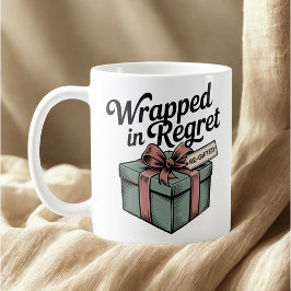 Wrapped in Regret | クリスマスの哀愁ユーモア コーヒーマグカップ