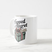 Wrapped in Regret | クリスマスの哀愁ユーモア コーヒーマグカップ (正面左)