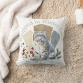 Wrapped in Winter Calm Leopard Art クッション (ブランケット)
