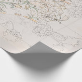 WRAPPING紙:ウィリアム・モリス：野生チューリップ ラッピングペーパー (角)