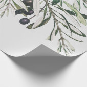 WRAPPING紙:メリークリスマスオリーブ枝 ラッピングペーパー (角)