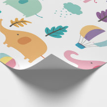 WRAPPING紙:象と熱気球