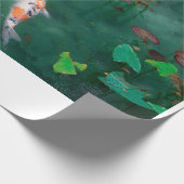 WRAPPING紙:WOODBLOCK日本の :コイ ラッピングペーパー (角)