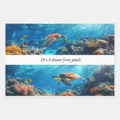 Wrapping Decoupage 3 Coastal Sea Turtles Paper  ラッピングペーパーシート (正面2)