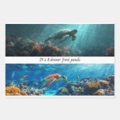 Wrapping Decoupage 3 Coastal Sea Turtles Paper  ラッピングペーパーシート (正面)