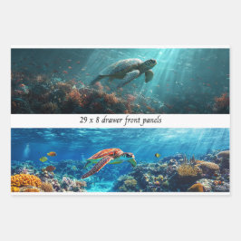 Wrapping Decoupage 3 Coastal Sea Turtles Paper  ラッピングペーパーシート