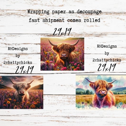 Wrapping for Decoupage 3 Whimsical Highlands ラッピングペーパーシート