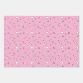Wrapping for those who like star patterns.星ペーパーセット ラッピングペーパーシート
