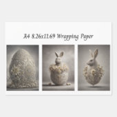 Wrapping Paper 9 A4 Designs Easter Bunny Highland  ラッピングペーパーシート (正面2)