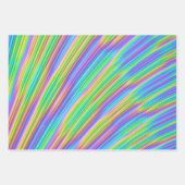 Wrapping Paper (Abstract Rainbow Colors) ラッピングペーパーシート (正面3)