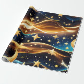Wrapping Paper - Amber Celestial Moon ラッピングペーパー (アンロールド)