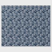 Wrapping Paper - Blue And Silver Marble Pattern ラッピングペーパー (フラット)