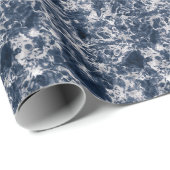 Wrapping Paper - Blue And Silver Marble Pattern ラッピングペーパー (ロールコーナー)