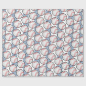 Wrapping Paper Blue Birthday Basbeball ラッピングペーパー (フラット)