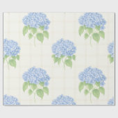 Wrapping Paper | Blue Hydrangea | Luxe Ivory Plaid ラッピングペーパー (フラット)