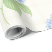 Wrapping Paper | Blue Hydrangea | Luxe Ivory Plaid ラッピングペーパー (ロールコーナー)