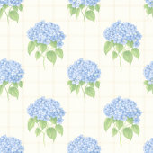 Wrapping Paper | Blue Hydrangea | Luxe Ivory Plaid ラッピングペーパー
