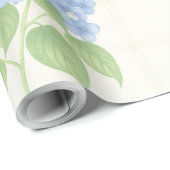 Wrapping Paper | Blue Hydrangea | Luxe Ivory Plaid ラッピングペーパー (ロールコーナー)