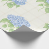 Wrapping Paper | Blue Hydrangea | Luxe Ivory Plaid ラッピングペーパー (角)