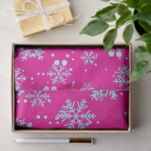 Wrapping Paper, Bright Fuchsia Snowflakes 薄葉紙 (ギフト)