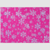 Wrapping Paper, Bright Fuchsia Snowflakes 薄葉紙 (正面)
