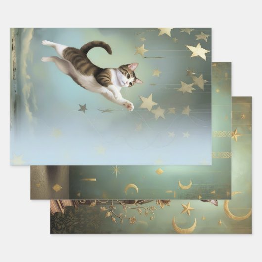 Wrapping Paper Celestial Kitten ラッピングペーパーシート (セット)
