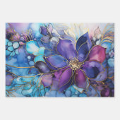 Wrapping Paper - Chic Stained Glass Florals ラッピングペーパーシート (正面)