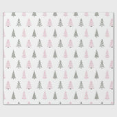Wrapping Paper Christmas Cute Christmas Trees ラッピングペーパー (フラット)