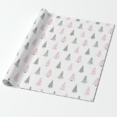 Wrapping Paper Christmas Cute Christmas Trees ラッピングペーパー (アンロールド)