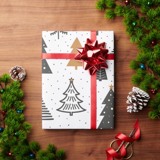 Wrapping Paper Christmas Winter Christmas Tree ラッピングペーパー (クリスマスギフト)