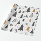 Wrapping Paper Christmas Winter Christmas Tree ラッピングペーパー (アンロールド)
