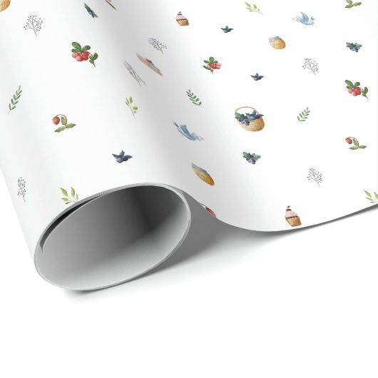 Wrapping Paper - Cute Kids Forest Picnic Pattern ラッピングペーパー (ロールコーナー)
