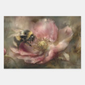 Wrapping Paper Decoupage Botanical Teal Florals  ラッピングペーパーシート (正面3)