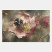 Wrapping Paper Decoupage Botanical Teal Florals  ラッピングペーパーシート (正面2)