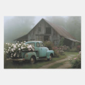 Wrapping Paper Decoupage Charming Country Living ラッピングペーパーシート (正面)