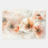 Wrapping Paper – Decoupage - Elegant Peony Florals ラッピングペーパーシート (正面3)