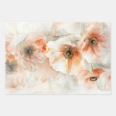 Wrapping Paper – Decoupage - Elegant Peony Florals ラッピングペーパーシート (正面2)
