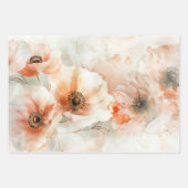 Wrapping Paper – Decoupage - Elegant Peony Florals ラッピングペーパーシート (正面)