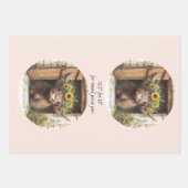 Wrapping Paper Decoupage Highland Cows 11" ラッピングペーパーシート (正面)