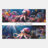 Wrapping Paper Decoupage Sea World Octopus Drawers ラッピングペーパーシート (正面2)